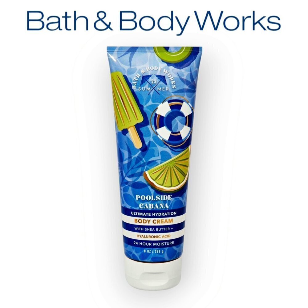 Bath & Body Works Poolside Cabana Hydration Body Cream 8oz NWT Limited Edition